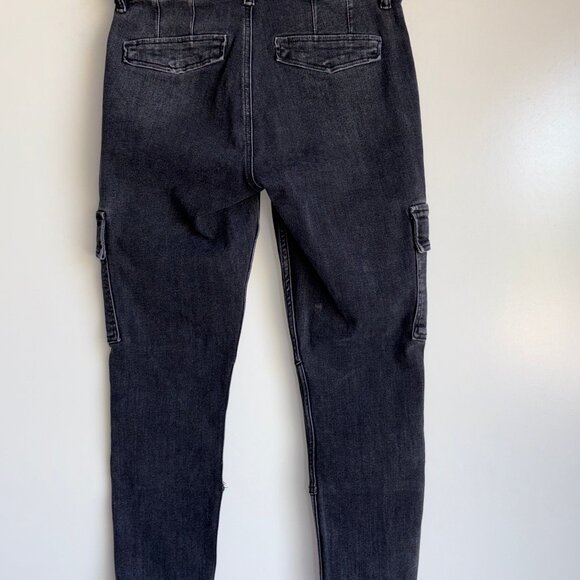 ALL SAINTS Duran Skinny Cargo Jeans Size 26 Black - Picture 4 of 13